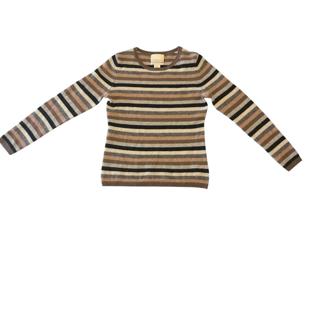 Cynthia Rowley 100% 2-Ply Cashmere striped sweater women’s size XS
